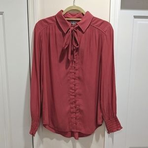 NY&Co Soho Street Front-Tie Button Up Blouse
